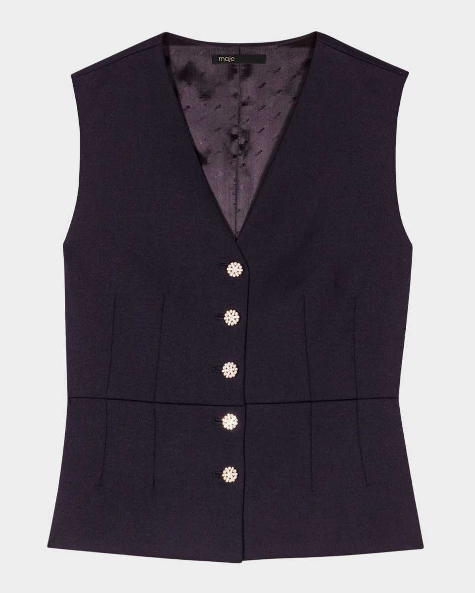 Lorine Wool-Blend Vest